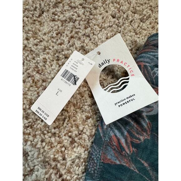 NWT - DAILY PRACTICE BY ANTHROPOLOGIE, Camilla Floral Jogger/Sweat Pants. LG - Picture 9 of 12